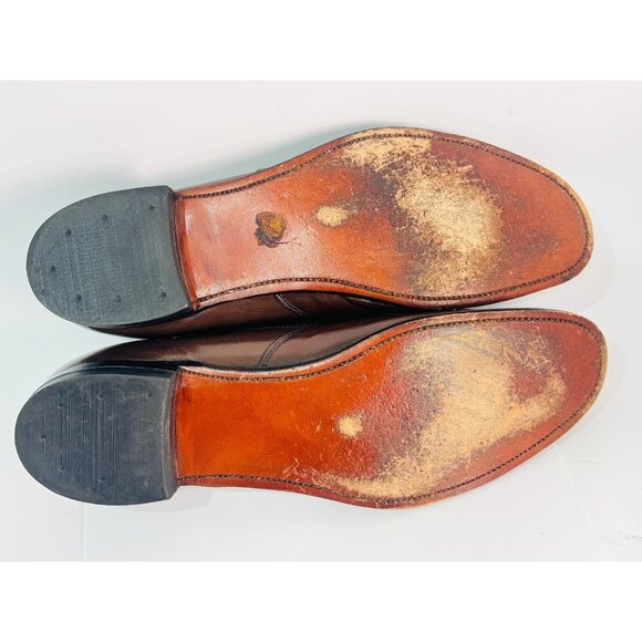 Stacy Adams Shoes Biscuit Brown Madison Loafer Leather 00017-02 Sz 13 D Cap Toe - Picture 12 of 12